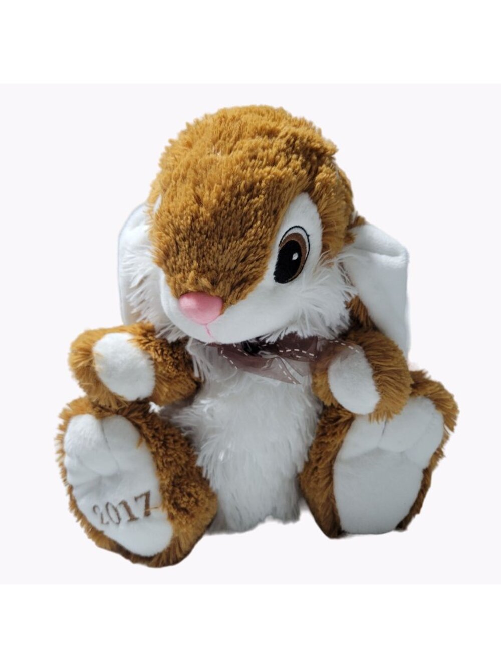 Dan Dee Easter Bunny 14 inch Plush Rabbit Brown White Stuffed Animal Toy